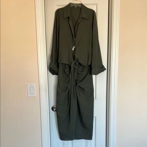 Olive Green Two-Piece Set